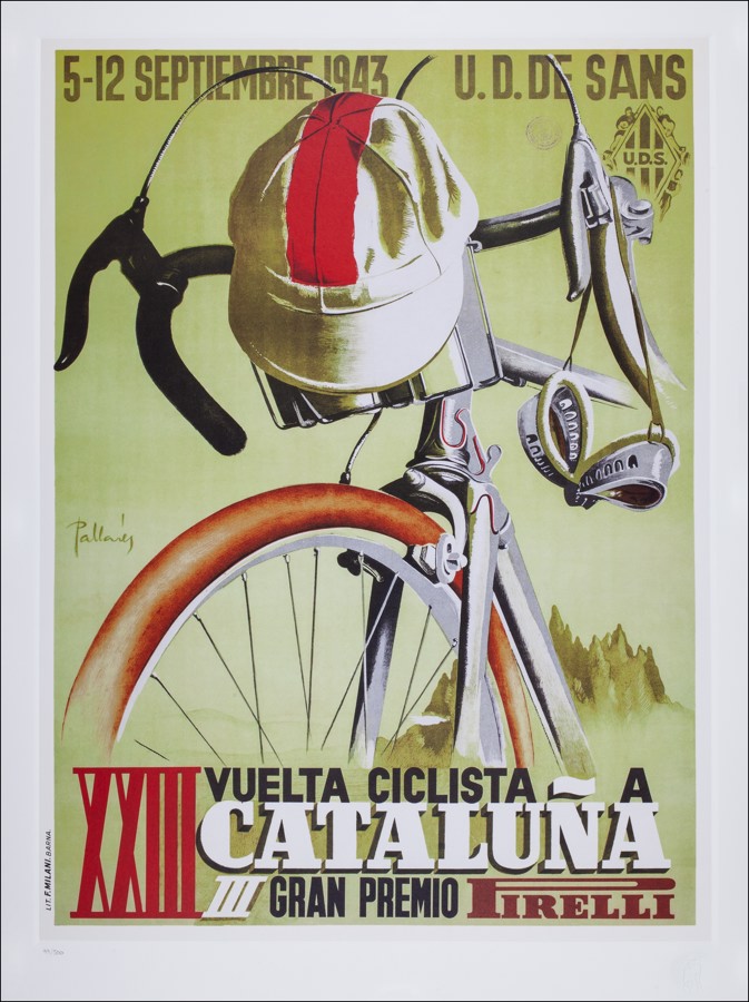 Vintage 1942 Vuelta Cataluna Spanish Cycle Race Poster Print A3/A4 
