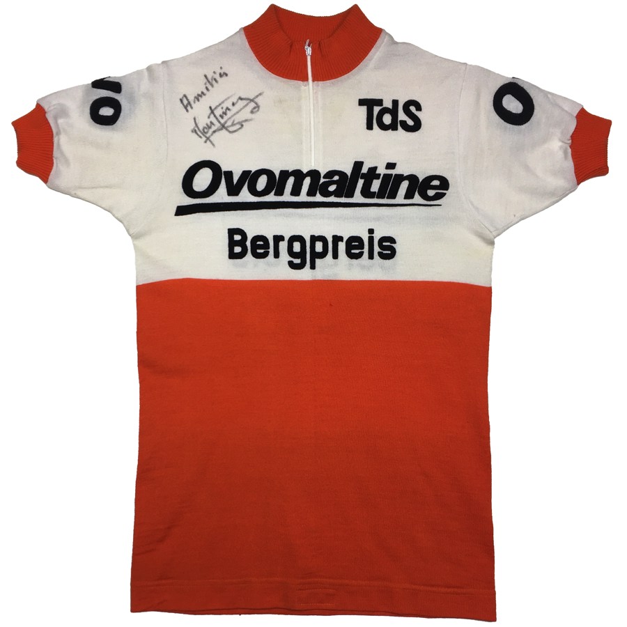Maryanne Jones vocaal herstel Mariano Martinez, Signed Race Worn Tour de Suisse KOM 1978 | Horton  Collection